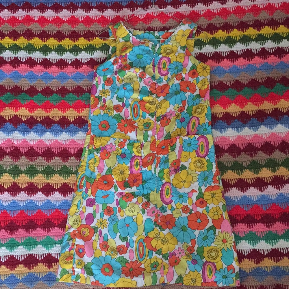 Vintage 60’s Psychedelic Mini Shift Dress